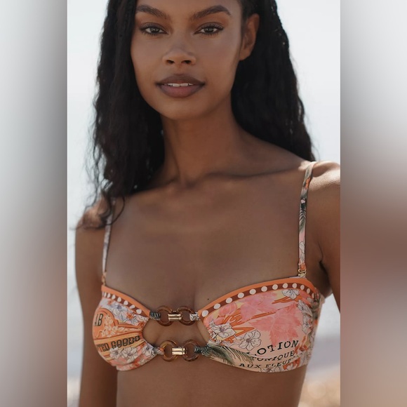 NWT Agua Bendita Lace Bandeau Bikini Top - Picture 2 of 8